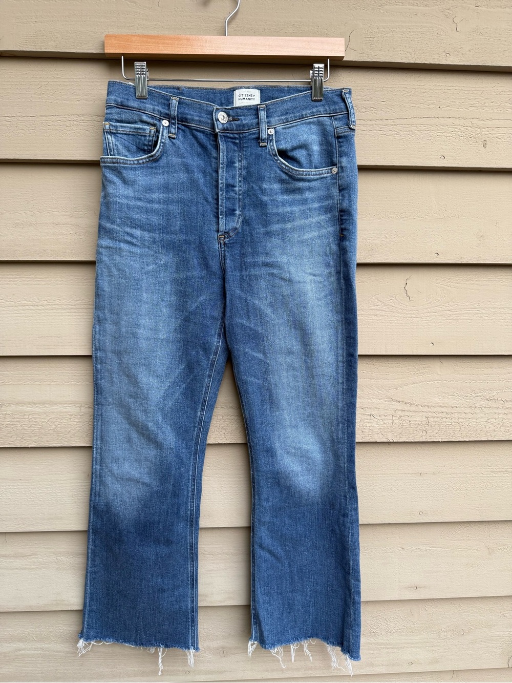 Citizens of Humanity Cropped Jeans - Size 28, Light Blue Denim